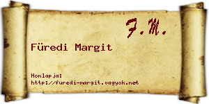 Füredi Margit névjegykártya